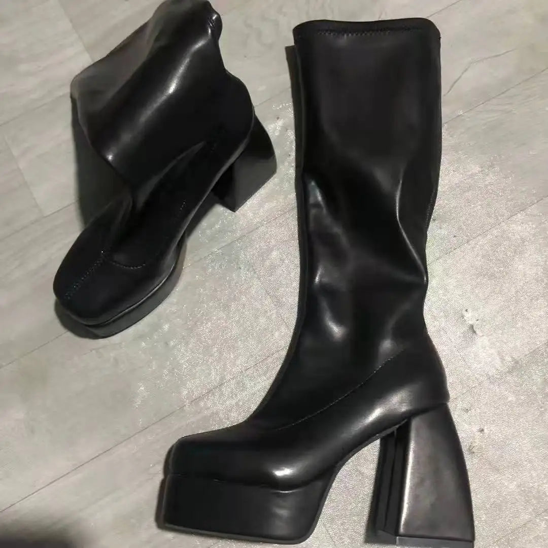 Gothic shoes with a high platform