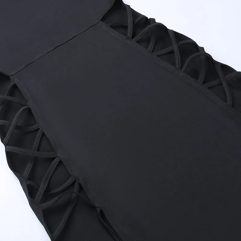 Dark Gothic Dress with Cutout