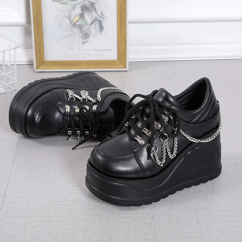 Czarne buty gotyckie Lolita