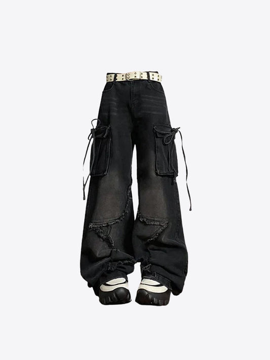 Gotyckie spodnie Baggy - czarne
