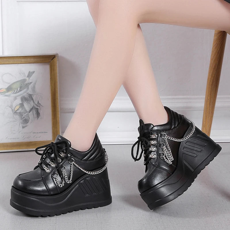 Czarne buty gotyckie Lolita