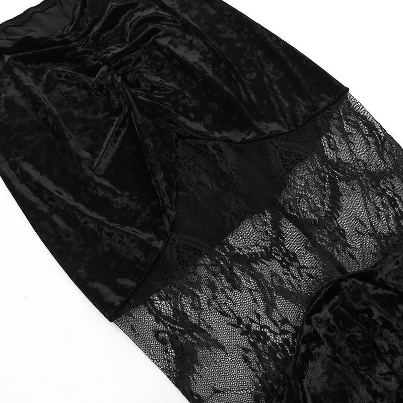 Lace Gothic Skirt - Black