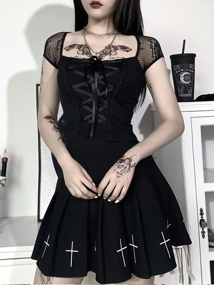 Top corsé gótico