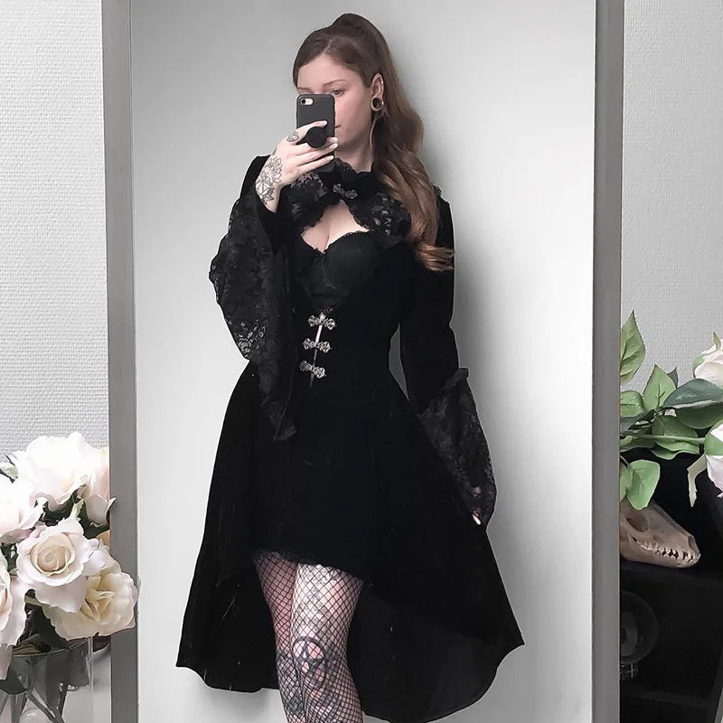 BLACK VICTORIAN GOTHIC DRESS