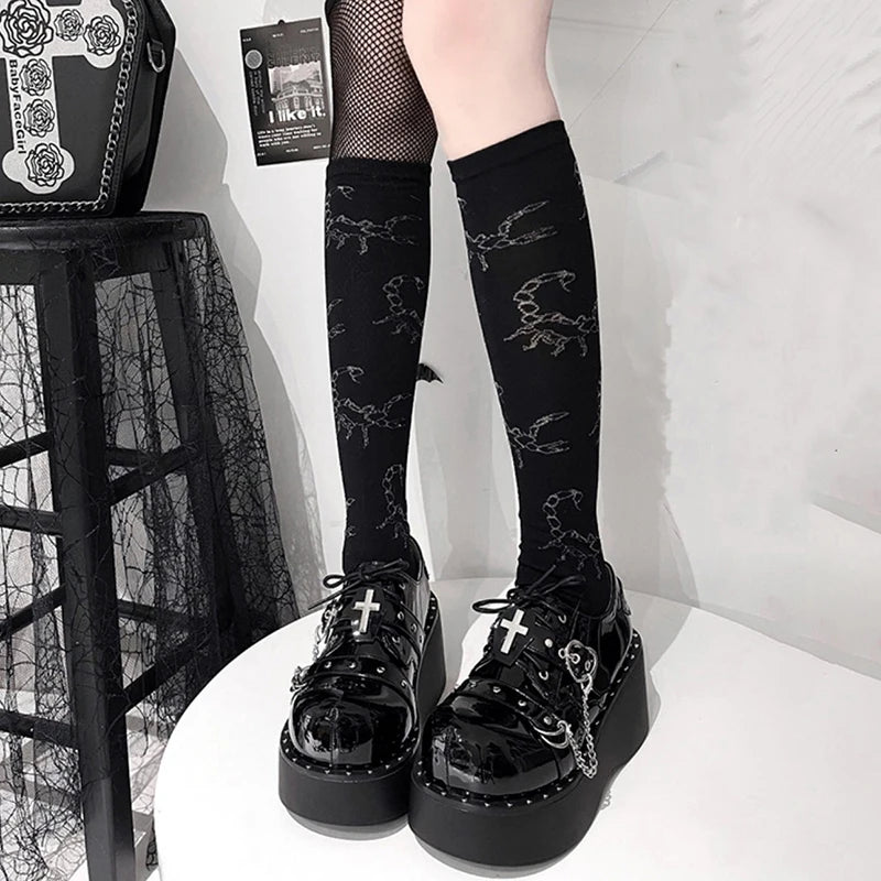 Gothic wedge shoes