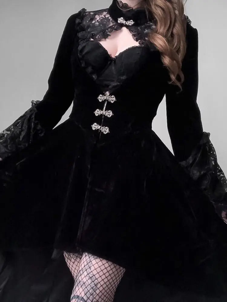 BLACK VICTORIAN GOTHIC DRESS