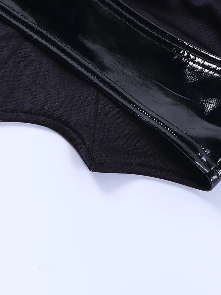 Gothic short top in the shape of a bat