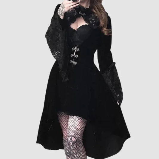 BLACK VICTORIAN GOTHIC DRESS