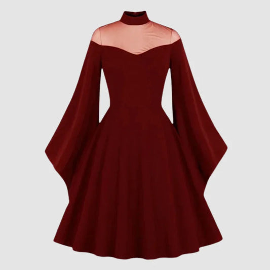 Gothic evening dress red