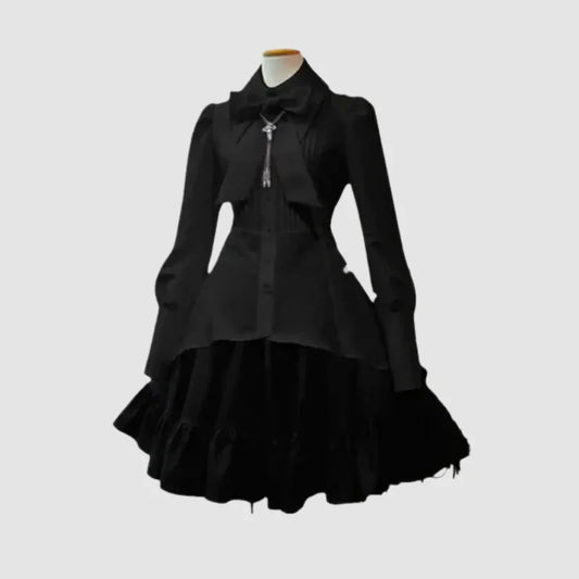 Elegant Gothic Lolita Dress - Black