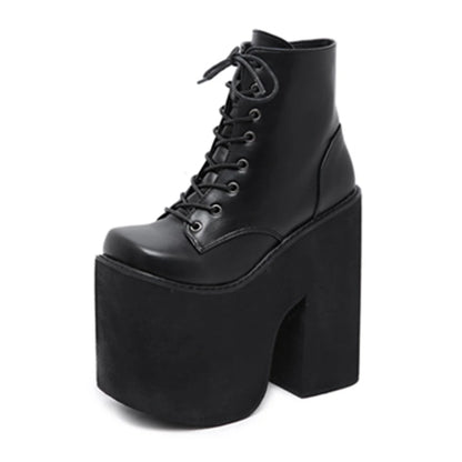 High, short gothic boots