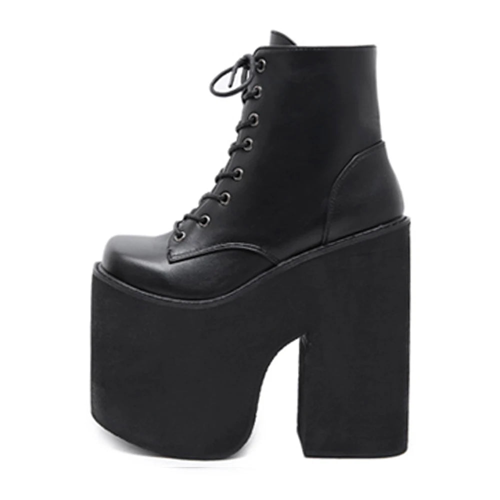 High, short gothic boots