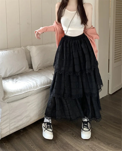 Long gothic skirt - Black