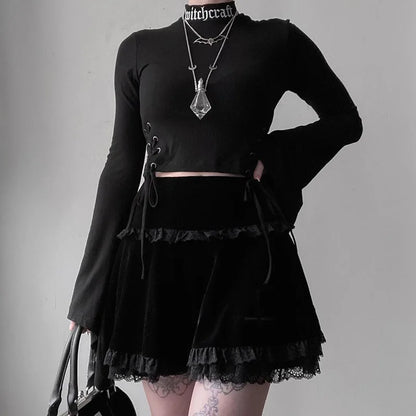 Gothic skirt with crosses