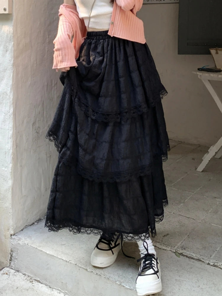 Long gothic skirt - Black