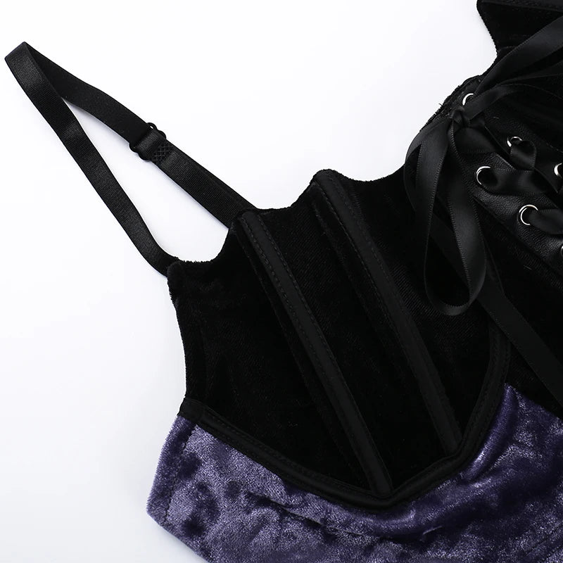 Gothic women's crop top - purple