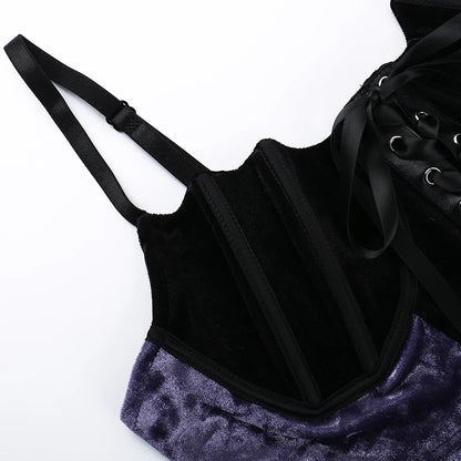 Gothic women's crop top - purple