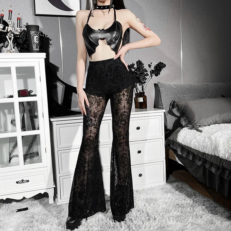 Black Gothic Vintage Trousers