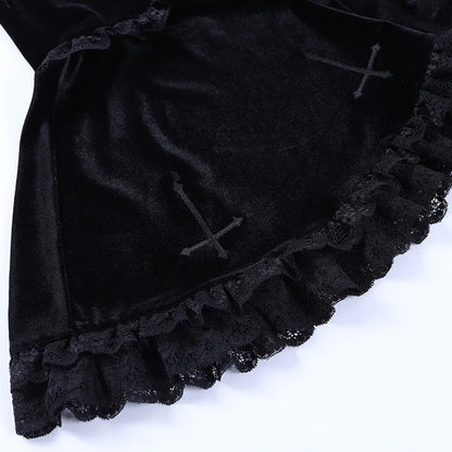 Gothic skirt with crosses