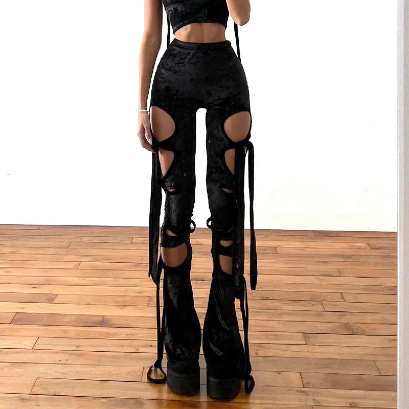 Black bandage pants