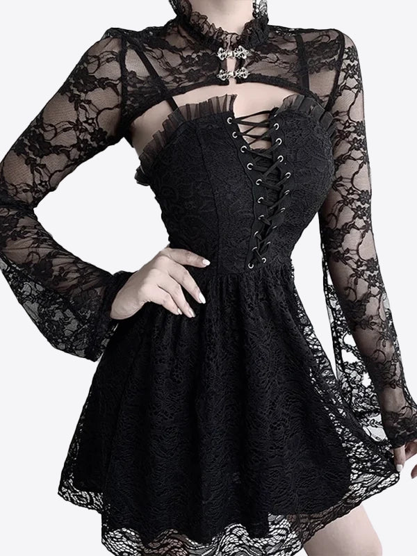 Gothic blouse with long sleeves