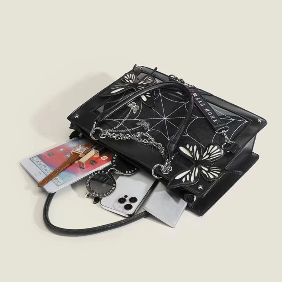 Spider web bag - black