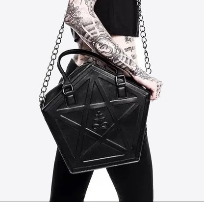 Gothic bag with a pentagram