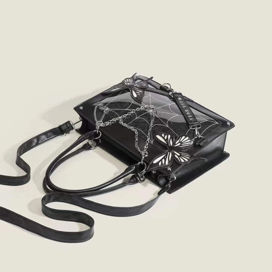 Spider web bag - black