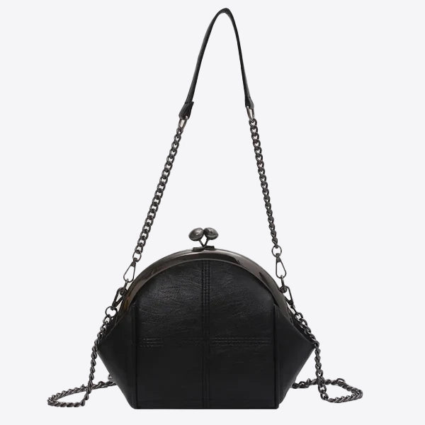 Shoulder bag on a chain - black