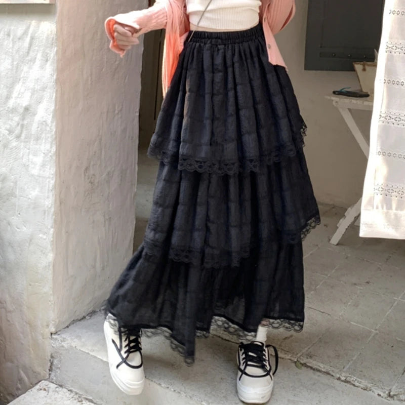 Long gothic skirt - Black