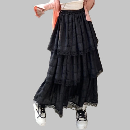 Long gothic skirt - Black