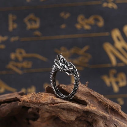 Gothic ring with a dragon motif