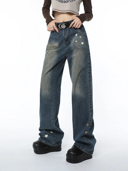 Baggy cargo jeans  - szare