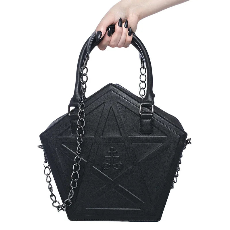 Gothic bag with a pentagram