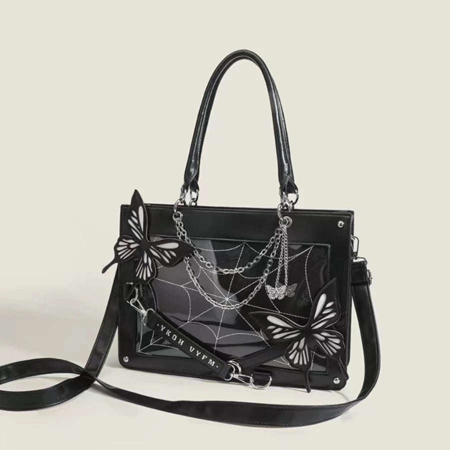 Spider web bag - black