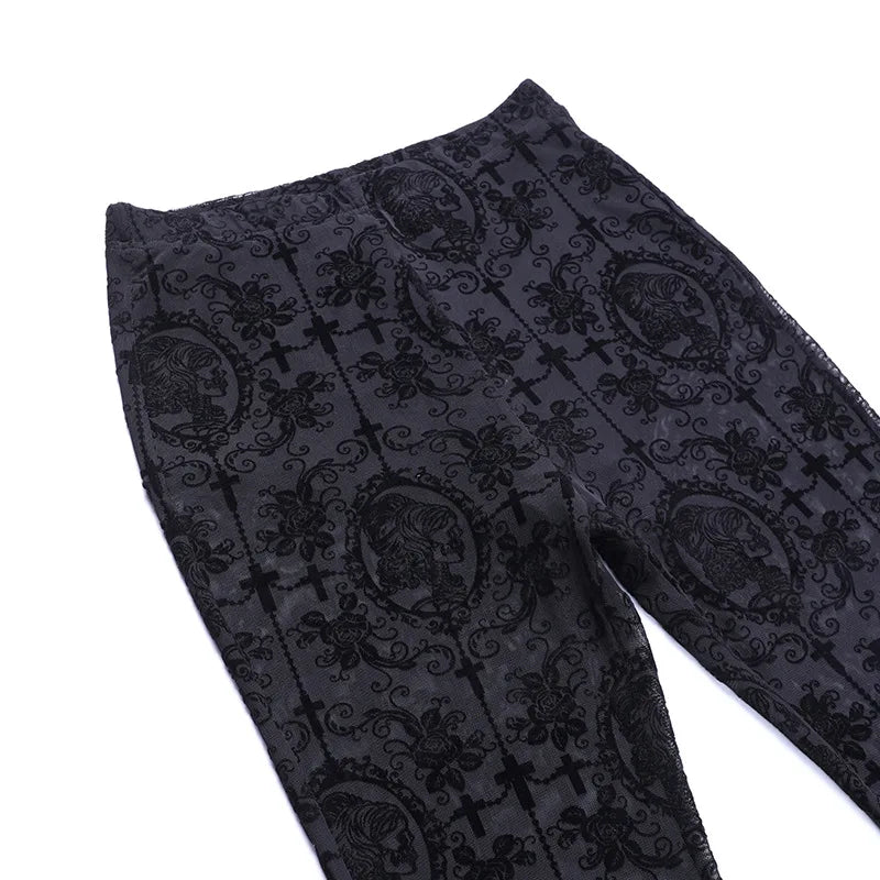 Pantalón gótico vintage negro