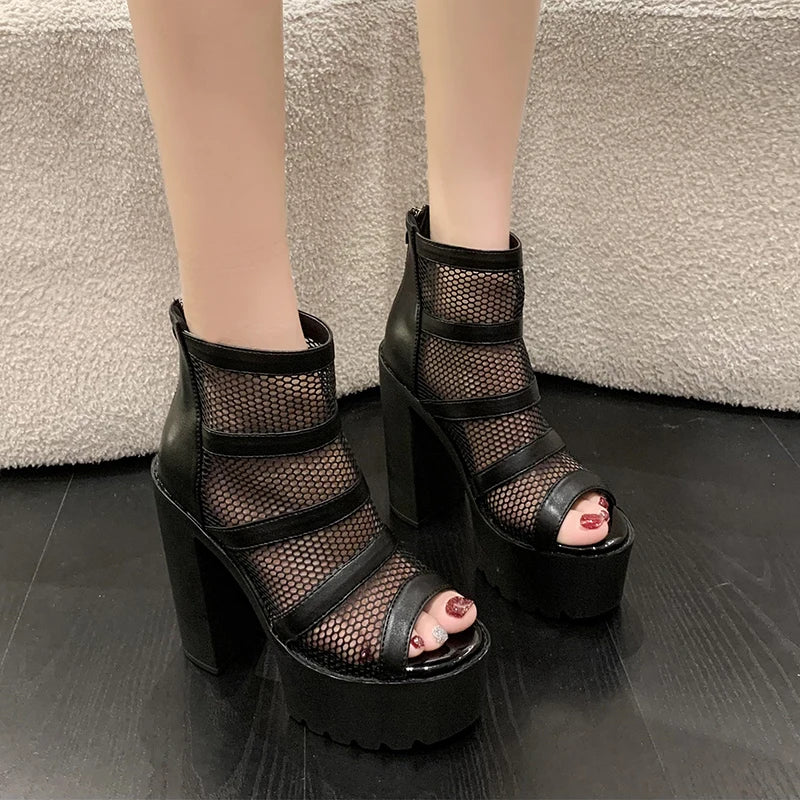 Mesh Gothic Shoes