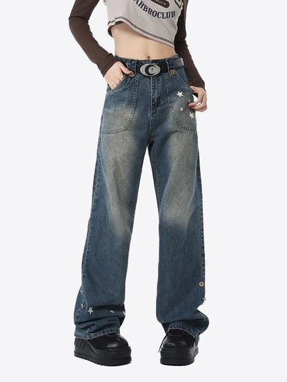 Baggy cargo jeans - gray