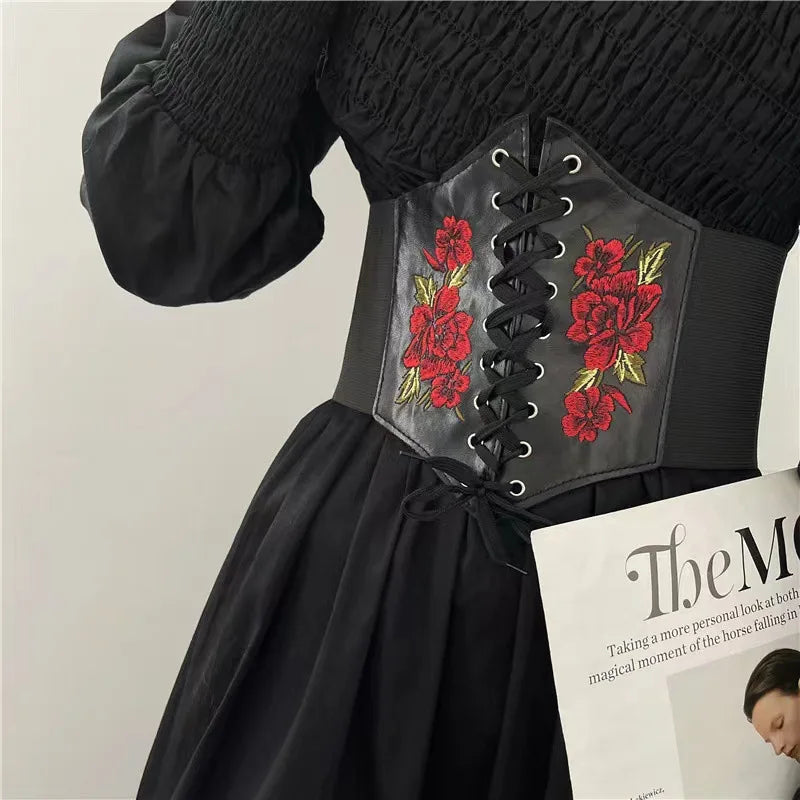 Gothic corset - floral