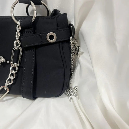 Gothic handbag with a cross