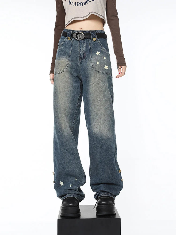 Baggy cargo jeans - gray