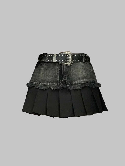 Black gothic mini skirt