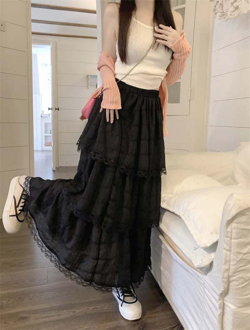 Long gothic skirt - Black