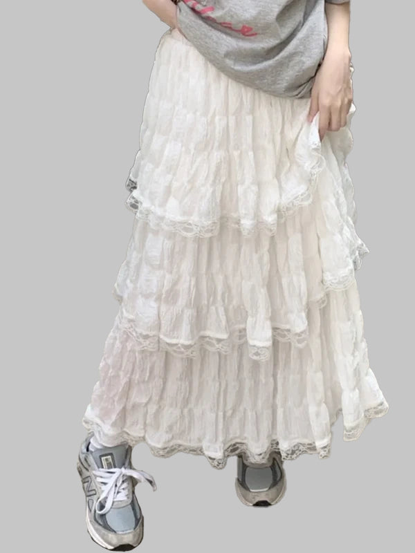 Long gothic skirt - white