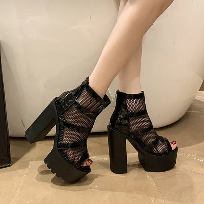 Mesh Gothic Shoes