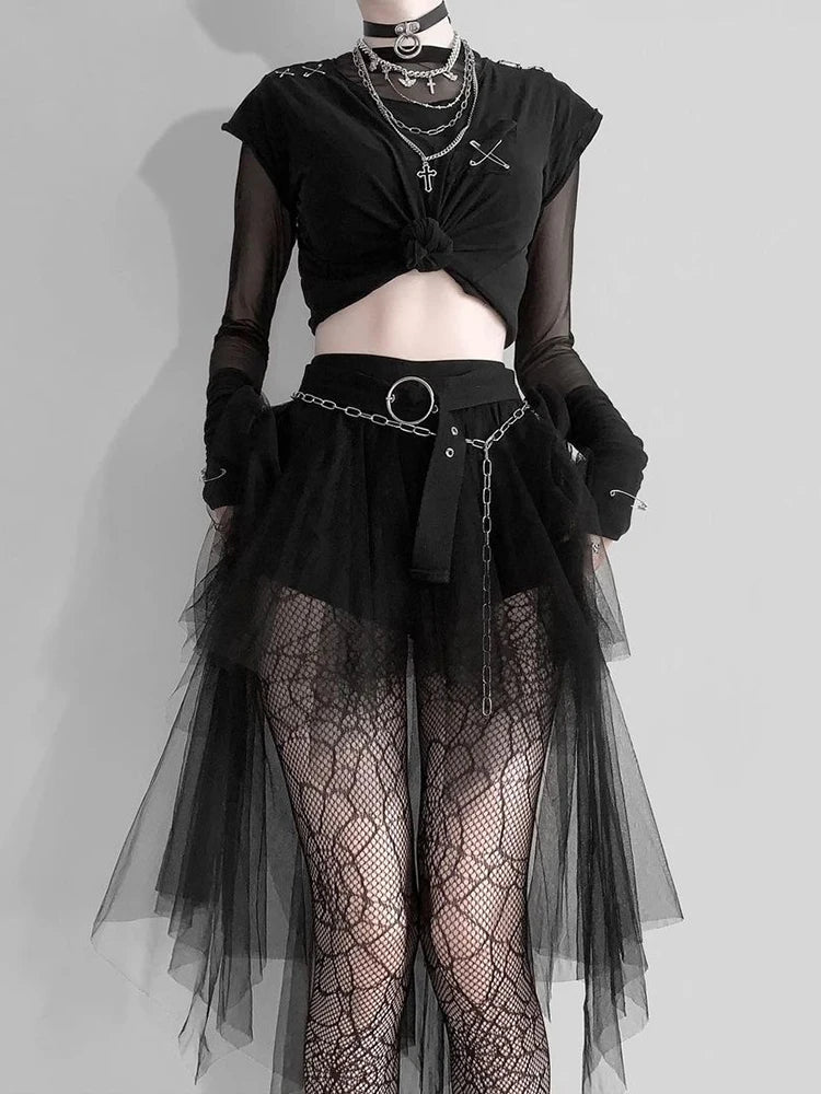 Gothic spring skirt from the Halloween collection