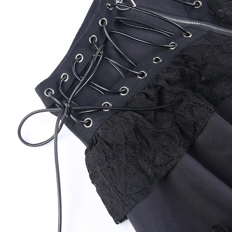 Gotycka czarna spódniczka